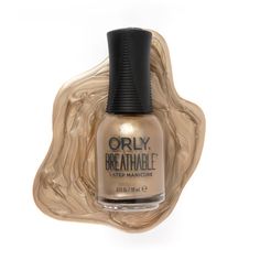 Orly Nail Lacquer Breathable - Good As Gold - #2060056 - Nail Lacquer - Nail Polish at Beyond Polish Essie Good As Gold Nail Polish, Solid Gold Nail Polish, Metallic Shimmer Nails, Orly Breathable Nail Polish, Orly Breathable, Breathable Nail Polish, Shimmer Nail Polish, Gold Nail Polish, Massage Stones