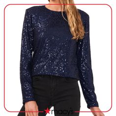 in stock Sequin Blouse, Kids Trend, Mens Trends, Luxe Gifts, Blue Blouse, Beauty Trends, Kids Jacket, Long Sleeve Top, Women Long Sleeve