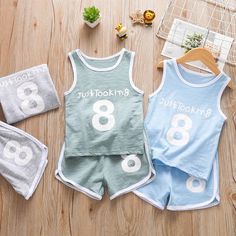 Material:Cotton,Polyester Thickness:Regular Package included:2 Pieces Season:Summer Sales 2-piece Letter Pattern Vest & Shorts for Toddler Boy Wholesale children's clothing,which is very comfortable to wear it.Fashionable high quality organic and affordable clothes 2-piece Letter Pattern Vest & Shorts for Toddler Boy Wholesale children's clothing that will always catch the attention of people.2-piece Letter Pattern Vest & Shorts for Toddler Boy Wholesale children's clothing are very comfortable Playful Stretch Summer Sets, Playful Stretchable Summer Sets, Cute Sleeveless Blue Sets, Cute Blue Sleeveless Sets, Sleeveless Summer Short Set, Blue Cotton Short Set For Playwear, Summer Sleeveless Playwear Sets, Playful Light Blue Cotton Sets, Sleeveless Cotton Short Set For Spring