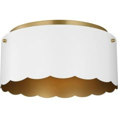 a white and gold ceiling light fixture