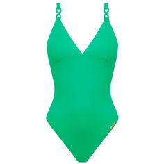 Plunge one-piece swimsuit wireless LISE CHARMEL Grâce Infinie Elegant Green Triangle Top Swimwear, Elegant Green Sleeveless Swimwear, Elegant Green Swimwear For Beach Season, Backseam Tights, Designer Bra, Plunging One Piece Swimsuit, Mens Tights, Bra Brands, Silk Lingerie