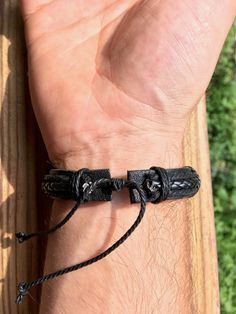 Black Leather Bracelet for men, Men's Jewelry Gift, Handmade leather Bracelet O4M-B08 Sign-up now for our Newsletter and receive a 10% Discount on your first order! https://mailchi.mp/7f649f87eb6c/only4men-newsletter This is a beautiful piece of jewelry, a unique and original Gift for Him! The Black Bracelet length is about 8 inches. This will fit most wrist sizes, but please make sure before you order this will fit your wrist size. The closure system is a Lanyard type, very easy to put on and t Adjustable Black Braided Bracelet, Casual Leather Bracelet As Gift, Black Braided Bracelet For Father's Day Gift, Black Leather Casual Wristband, Casual Black Leather Wristband, Casual Black Bracelet For Everyday Use, Durable Black Braided Bracelets As Gift, Durable Black Braided Bracelet As Gift, Casual Black Bracelets For Everyday Use