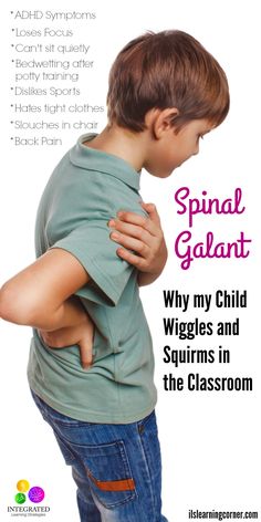 Spinal Galant: What is a Retained Spinal Galant and Why Does it Make my Child Wiggle and Squirm? | ilslearningcorner.com Retained Primitive Reflexes, Atnr Reflex Integration, Sensory Integration Activities, Integrated Learning