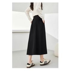 Elevate Your Style with the Perfect Midi Skirt Step into a world of effortless elegance with our Elegant Black Cotton Midi Skirt with Pockets. Designed for the modern woman, this A-line skirt is a versatile addition to your wardrobe, perfect for both casual and semi-formal occasions. The solid black color offers a timeless appeal, making it easy to pair with any top or accessory. Product Features Crafted from 100% high-quality cotton, this skirt ensures maximum comfort and breathability, ideal f Elegant Midi Skirt, Suede Cardigan, Midi Skirt With Pockets, Cotton Midi Skirt, Cardigan Sweater Vest, Chic Blouses, Crop Top Shirts, Skirt With Pockets, Skirt Fits