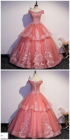 Glam Tulle Layers Ball Gown Princess Party Dress, Pink Quinceanera Dress For Prom Season Banquet, Lace Quinceanera Dress For Sweet 16 During Prom Season, Pink Quinceanera Dress For Banquet During Prom Season, Pink Ball Gown Quinceanera Dress For Banquet, Sweet 16 Ball Gown Evening Dress For Prom Season, Prom Season Ball Gown For Sweet 16, Sweet 16 Ball Gown For Prom Season, Princess Style Quinceanera Dress With Ruffles For Party, Princess Style Quinceanera Dress For Banquet