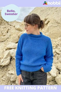 Get started on this DIY project on Bella - Sweater Knitting
 Pattern. SIZE XS (S, M, L, XL, 2XL) MEASUREMENTS Length: 50 (52, 54, 56, 59, 60) cm/ 19.7 (20.5, 21.3, 22.1, 23.2, 23.6) inches Chest circumference: 100 (105, 114, 120, 128, 134) cm/ 39.4 (41.3, 44.9, 47.2, 47.2, 50.4, 52.8) inches PATTERN INFORMATION Basic, oversized raglan-sweater featuring a high collar. The sweater is worked top-down using 2 strands of Kid Silk and 1 strand of Friends Extra Fine Merino held together. The ribbed edg Twisted Rib Stitch, Jumper Knitting Pattern, Raglan Sweater, Raglan Pullover, Sweater Knitting Patterns, Work Tops, Creative Hobbies, Free Knitting Pattern, Craft Patterns