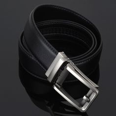 The elegant Automatic Buckle Belt is adjustable for almost any size Complete and complement your outfit with ease with this automatic buckle leather belt. Step out in style like a GQ. Free Shipping Available! The Automatic Buckle Belt features: A high-quality leather belt that is the difference between confidence and embarrassing moments. An automatic buckle that is intricately designed for you to make adjustments to length easily Properties of Belt: Width - 3.5cm, Buckle Length - 8cm, Buckle Wi Elegant Black Faux Leather Belt, Modern Black Rectangular Belt, Leather Belts With Silver Buckle For Business, Leather Belt Buckles With Silver Buckle For Business, Leather Belt Buckle With Silver Buckle For Business, Leather Belt Buckle With Silver Detail For Business, Black Leather Belt Buckles With Silver Buckle, Black Rectangular Leather Belt Buckles, Black Leather Rectangular Belt Buckles