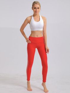 Sku CY-!30594 Material Polyester , Spandex Style Leggings Feature Breathable Occasion Sports Seasons Spring , Summer , Autumn Type Yoga Bottoms Color RED,BLACK Size S,M,L,XL Size chart: Please consult the size chart we provide for this item's measurements to help you decide which size to buy. Please note: There may be 1-3cm differ due to manual measurement. CMINCH Waist Hips Length S 31 38 94 M 33 40 96 L 35 42 98 XL 37 44 100 Red High Stretch Sportswear Leggings, Red Compressive Elastane Leggings, Red Full-length Sporty Leggings, Compressive Red Gym Leggings, High Stretch Moisture-wicking Red Leggings, Cheongsam Top, Yoga Bottoms, Yoga Activewear, Boho Style Dresses