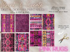 the pink rugs and crochet digital pattern is available for purchase