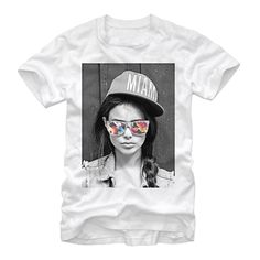 You'll be too cool for the Miami hot sun in the Lost Gods Miami Sunglasses Woman White T-Shirt. A woman wearing a pair of floral print sunglasses and a "Miami" baseball hat is printed on this durable white shirt. Trendy Tee, Men's Graphic T Shirt, Mens Tee Shirts, Direct To Garment Printer, Baseball Hat, Graphic Tees Women, White T Shirt, Mens Tees, White Shirt