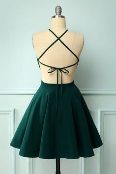 Halter Homecoming Dress, Short Green Dress, Green Homecoming Dresses, Mini Prom Dresses, Short Homecoming Dress, Short Prom Dress, Short Cocktail Dress, Sweet 16 Dresses, Grad Dresses