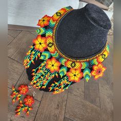 Yellow Flower-shaped Beaded Necklaces, Yellow Flower-shaped Beaded Necklace, Multicolor Flower Shaped Jewelry With Colorful Beads, Orange Beaded Flower Jewelry, Orange Flower-shaped Beaded Jewelry, Orange Beaded Flower-shaped Jewelry, Multicolor Beaded Flower Jewelry, Multicolor Flower Shaped Beaded Jewelry, Multicolor Beaded Flower-shaped Jewelry