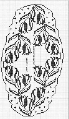 a cross stitch pattern with an image of a flower