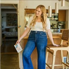 Get Ready To Rock Those Curves With Our Tummy Control Wide Leg Jeans! These Mid Rise Jeans Not Only Provide A Flattering Fit For Curvy Women, But Also Offer Tummy Control For A Smooth And Confident Look. Available Now In A Wide Leg Style That Will Make You Stand Out From The Crowd. Bring On The Comfort And Style! Comfort Stretch Denim, Mid Rise Waist, Cropped Length, Wide Leg Jeans Tummy Control Feature With Inner Panels For Shaping And Smoothing F. Rise: 11 3/4" / Inseam: 27 1/2" / Leg Opening: Best Jeans For Curvy Shape, Curvy Swimwear, Weekly Outfits, Curvy Dress, Best Jeans, Romper Dress, Mid Rise Jeans, Jeans Color, Outerwear Women