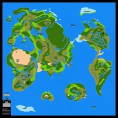 Secret of Mana - Overworld - Super Nintendo SNES Background Map ...