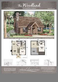 the woodland floor plan is shown in this image