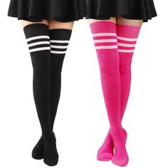 PRICES MAY VARY. Extra Long Thigh High Socks - AQOKKA thigh high socks have been expertly crafted to measure an impressive 35” (unstretched) from heel to the top. It can ensure a true thigh high experience for women between 5'2" and 6'9". such as, they almost reached the top of the thigh for a 5'3", 140-pound individual, delivering unmatched comfort and style. Elastic Material - These stretchy extra long thigh high socks are crafted from quality 80% acrylic, 15% spandex, 5% nylon, soft, flexible Trendy Knee-high School Socks, Knee-high Winter Stockings For School, Winter Knee-high Socks For School, Winter Knee-high Stockings, Knee-high Socks For School In Winter, Trendy Knee-high Socks For School In Winter, Knee-high Winter Socks For School, Winter Knee-high School Socks, Casual Winter School Stockings