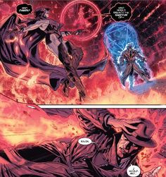 an image of a comic book page with the hero being attacked by another man in front of