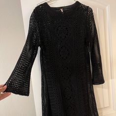 Free People Black Crotchet Knit Dress Never Worn. Tags Are Still Attached. Free People Black, Free People Dress, Free People Dresses, Knit Dress, Colorful Dresses, Free People, Mini Dress, Womens Dresses, Tags