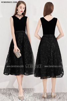 Retro Chic Black Lace Party Dress Tea Length Sleeveless Ref#BLS97035 at GemGrace. #HomecomingDresses Shop now to get $10 off. Pro custom-made service for wedding dress, formal dress. View Homecoming Dresses,Black Homecoming Dresses,Semi Formal Dresses for more ideas. Click to shop now! #BuyableHomecomingDresses Black Sleeveless Evening Dress For Wedding, Sleeveless Black Evening Dress For Wedding, Sleeveless Evening Dress For Banquet Holiday, Elegant Fitted Sleeveless Holiday Dress, Fitted Sleeveless Midi Dress For Holidays, Sleeveless Cocktail Midi Dress For Holiday, Sleeveless Formal Dresses For Party Season, Sleeveless Midi Dress For Gala During Party Season, Sleeveless Midi Dress For Gala Party Season