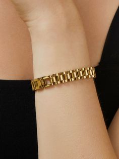 Timeless Gold-plated Bracelet Strap Jewelry, Gold-plated Bracelet Strap Jewelry, Modern Everyday Luxury Gold-plated Bracelet, Elegant Tarnish-resistant Recycled Gold Bracelets, Luxury Gold Tarnish-resistant Bracelet, Jewelry Staples, Bangle Designs, Small Jewelry, Gorgeous Jewelry