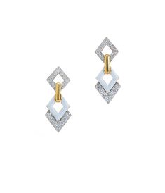 Designer White Gold Diamond Earrings For Formal Events, Designer White Gold Diamond Earrings For Formal Occasions, Luxury White Diamond Earrings For Formal Occasions, Timeless White Diamond Earrings For Evening, Luxury White Pierced Earrings, Designer White Earrings For Formal Occasions, Designer White Earrings For Evening, Luxury White Diamond Pierced Earrings, White Diamond Pierced Earrings For Formal Occasions