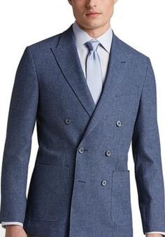 This distinguished sport coat will be the winning addition to your look. It features peak lapels, a double-breasted closure, patch pockets, and side vents. * 40% Cotton 30% Polyester 15%Linen 15%Visco * 2-Button, Half Lined, Side-Vented, Peak Lapel, Patch Pocket, Slim Fit * Dry Clean Only * Imported Classic Double-breasted Suits With Pockets, Double Breasted Suit With Welt Pockets For Business, Long-sleeved Double Breasted Suit With Welt Pockets For Business, Formal Double Breasted Suit With Pockets, Double Breasted Suit With Lapel Collar For Business Casual, Double Breasted Business Casual Suit With Welt Pockets, Tailored Double Breasted Suit With Pockets And Long Sleeves, Double-breasted Formal Suits With Pockets, Business Casual Collared Double Breasted Suit With Pockets