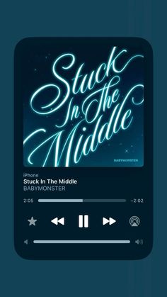 an audio player with the words stuck in the middle