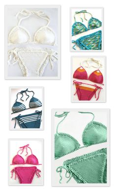 Crochet Bikini Pattern Brazilian Cut Boho Crochet Bikinis White Crochet Swimwear For Pool, Handmade White Triangle Top Swimwear, Handmade White Summer Swimwear, Handmade White Swimwear For Vacation, Handmade White Swimwear For Poolside, White Handmade Summer Swimwear, Fitted Crochet Patterns For Beach, Handmade White Swimwear For Summer, Handmade White Swimwear For Beachwear