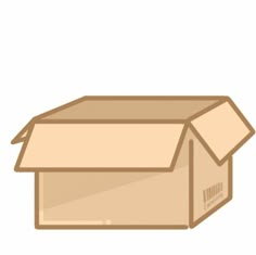 an open cardboard box on a white background