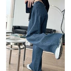 Product information:Fabric name: denimStyle: 90s/Street/Casual/Vintage/PreppyWaist type: high waistDenim color: dark blueSize Information:Size: S/M/L Skirt And Sneakers, Black Halter Dress, High Waist Denim, Vintage Preppy, Split Maxi Dress, Lace Print, Striped Jeans, Denim Color, Denim Style