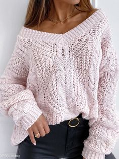 Cozy Pink V-neck Sweater, Winter Textured Knit V-neck Cardigan, Winter V-neck Textured Knit Cardigan, Fall Pointelle Knit V-neck Top, Fall V-neck Pointelle Knit Top, Knitted V-neck Sweater For Winter, Fall Chunky Knit V-neck Sweater, White Chunky Knit V-neck Top, V-neck Pointelle Knit Cardigan