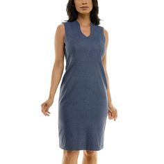 This unique and stylish women's U-neck sheath midi dress from Nina Leonard is sure to quickly become a new favorite in your wardrobe.Click on this WOMEN'S GUIDE to find the perfect fit and more! This unique and stylish women's U-neck sheath midi dress from Nina Leonard is sure to quickly become a new favorite in your wardrobe. Click on this WOMEN'S GUIDE to find the perfect fit and more! FEATURES U-neck Zipper back closure Sleeveless Sheath silhouette Soft and stretchy fabric construction Unline Sheath Midi Dress, Midi Sheath Dress, U Neck, Clothing Size Chart, Womens Clothing Sizes, Medium Blue, Stretchy Fabric, Stylish Women, Midi Length