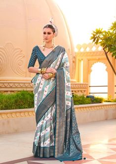 Grey Charming PV Silk Wedding Wear Saree, Saree for USA Women, Silk Saree, Pre Stitched Saree, Saree for Women, Saree, Silk Saree, Sarees. - Etsy