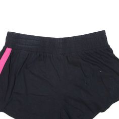 Item is in good used condition. Item has elasticated waist. >Size: M >Waist Size: 25" >Inside Leg: 2" >Rise: 9" >Hem: 10" Stretch Jogging Shorts, Elastic Black Workout Shorts, Black Elastic Workout Shorts, Casual Sports Season Jogging Shorts, Sporty Short Bottoms With Elastic Side Panels, Sportswear Shorts With Elastic Waistband For Sports Season, Sportswear Shorts With Elastic Waistband, Casual Stretch Athletic Shorts For Training, Casual Black Stretch Athletic Shorts