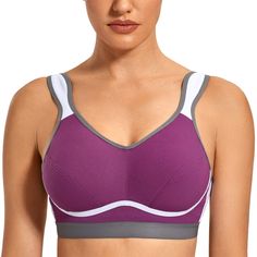 PRICES MAY VARY. Lightweight breathable, moisture-wicking fabric and back mesh design to increase breathability. High Impact, full support, Wireless,can provide good support and shock resistance for your breasts. This workout sport bra featuring breathable mesh panel for breathability.Bounce Control allow for high-impact activities. Widened shoulder straps and hem straps can reduce breast pressure and hide excess fat. High support Sports Bra for everyday active lifestyle like Sports, Gym Exercis Breathable Activewear With Medium Support For Light Sports, Moisture-wicking Nylon Activewear For Sports, Athleisure Sports Bra With Moisture-wicking Breathable Fabric, Breathable Fabric Sporty Activewear, Sporty Breathable Activewear For Sports, Sporty Breathable Fabric Activewear For Sports, Breathable Nylon Sports Activewear, Supportive Breathable Activewear For Light Sports, Functional Sports Bra With Moisture-wicking Fabric