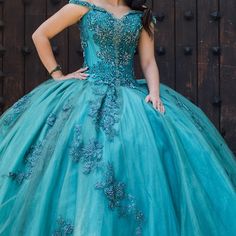 Like New Quinceanera Dress. Paid $1800 Asking For $1100. Emeral Green With Beautiful Beadwork And Train. Dress Also Has A Bustle. Emerald Dress, Train Dress, Emerald Dresses, Beautiful Beadwork, Quinceanera Dress, Quinceanera Dresses, Quinceanera, Bead Work, Colorful Dresses