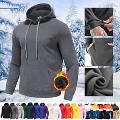 Season:Fall,Winter,Spring; Fabric:Polyester,Fleece; Sleeve Length:Long Sleeve; Look After Me:Washable; Gender:Men's; Elasticity:Micro-elastic; Occasion:Street,Athleisure,Casual; Fit Type:Loose Fit; Pattern:Solid Colored; Design:Pocket; Neckline:Hooded,Pullover; Sports Clothing Sub Category:Hoodie,Sweatshirt Street Athleisure, Track Suit Men, Athleisure Casual, Black White Yellow, Fitness Gym Workout, Pocket Hoodie, Spring Fabric, Sports Clothing, Running Tops