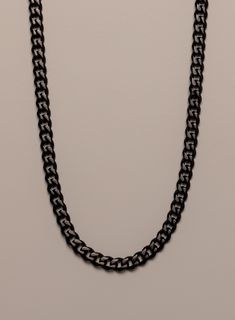 5mm wide Black Coated Stainless Steel Miami Cuban chain Chain: Miami Cuban Chain Width: 5mm Material: Black coated 316L Stainless Steel Clasp: Lobster Black Chain Necklace, Miami Cuban Link, Miami Cuban, Black Necklace, Cuban Chain, Cuban Link, Chains For Men, Chains Jewelry, Black Coat