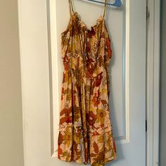 Brand New Summer Dress! Apricot Midi Dress For Vacation, Apricot Midi Length Dress For Vacation, Apricot Midi Length Vacation Dress, Flowy Orange Mini Dress For Vacation, Apricot Sundress For The Beach, Casual Sleeveless Maxi Dress In Apricot, Casual Apricot Maxi Dress For Vacation, Casual Apricot Sleeveless Maxi Dress, Casual Apricot Sleeveless Sundress