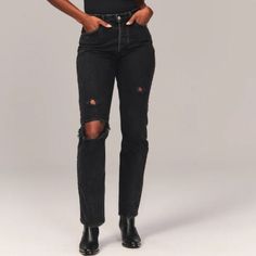 Extra Short Length Classic High Rise Black Jeans, Chic Fitted Washed Black Jeans, Edgy Mid-rise Jeans For Fall, Fitted Ripped Washed Black Jeans, Fitted Washed Black Ripped Jeans, Edgy Jeans For Everyday Fall Wear, Edgy Jeans For Fall, Washed Black Jeans For Fall, Edgy High Rise Jeans For Fall