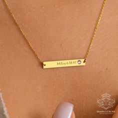 Immerse yourself in the realm of personalized elegance with a breathtaking Custom Name Birthstones Necklace, where each gleaming gemstone is a testament to cherished memories and lasting love. Crafted with precision and care, this bespoke piece celebrates the uniqueness of every individual, making it a treasured keepsake for generations to come. Then, delve into the realm of sentimentality with a Personalized Birthstone Necklace, where shimmering birthstones come together to create a radiant tri Crystal Birthstone Jewelry For Anniversary, Crystal Jewelry With Stones For Anniversary, Elegant Engraved Necklace For May Birthstone, Crystal Jewelry For Anniversary, May Birthstone, Elegant Named Cubic Zirconia Jewelry, Anniversary Cubic Zirconia Nameplate Jewelry, Elegant Engraved Necklace With May Birthstone, Wedding Necklaces With Diamond Accents For May Birthstone, Elegant Crystal Jewelry For Birthday