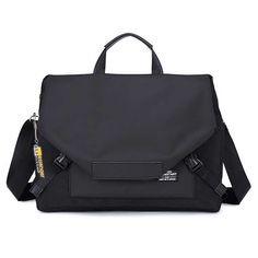 Black-Urban-Messenger-Bag-Front Black Flap School Bag, Black Shoulder Bag For Commuting, Functional Black Briefcase With Zipper Pocket, Trendy Black Bags For Commuting, Black Shoulder Bag With Anti-theft Pocket, Modern Black Bags For Commuting, Functional Black Flap Bag, Black Rectangular Briefcase For Commuting, Trendy Black Bags With Anti-theft Pocket