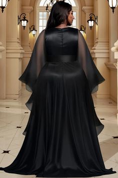 Xpluswear Simple Elegant Black Dress, Plus Size Black Gown, Black Tie Outfits For Women, Elegant Dress For Big Size Woman, Black And White Dress Classy Elegant, Plus Size Black Tie Dress, Plus Size Black Tie Event Dresses, White Dress Classy Elegant, Black And White Dress Classy