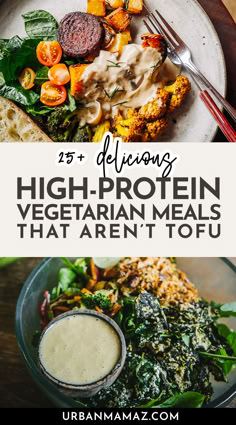 High-Protein Vegetarian Meals That Aren’t Tofu Easy Vegan Recipes Protein, High Protein Foods Vegan, Protein Meals For Vegetarians, Best Vegetarian Dinners, High Protein Veggie Dinner, High Protein Vegetarian Food, Hi Protein Vegan Meals, Hi Protein Vegetarian Recipes, Protein Heavy Vegetarian Meals