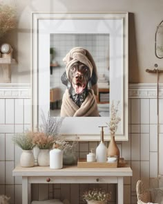 Transform your bathroom into a space of laughter with our hilarious poster print (unframed) featuring a German Shorthaired Pointer with a bathroom towel twisted on top of his head! Crafted on museum-quality paper, this poster adds a whimsical touch to your bathroom decor that's sure to bring joy to your daily routine. ⭐️ Check out our reviews! 🐾 Customers LOVE our series of bathroom wall decor and can't stop raving about how these funny dog poster prints bring joy and brighten their day. Perfec Artwork For Small Bathroom, Decor For Toilet Room, Pet Bathroom Art, Dog In Towel Bathroom Picture, Bathroom Dog Pictures, Dog Bathroom Pictures Diy, Dog Pooping Bathroom Art, Dogs Pooping Bathroom Decor, Dog Pooping Picture In Bathroom