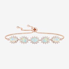 Rose Gold Oval Bracelet Fine Jewelry, Adjustable Oval Fine Jewelry Bracelet, Elegant Adjustable Oval Diamond Bracelet, Formal Adjustable Oval Bracelet, Elegant Oval Crystal Bracelet, Adjustable Oval Jubilee Bracelet, Elegant Adjustable Oval Crystal Bracelet, Bolo Bracelet, Opal Bracelet