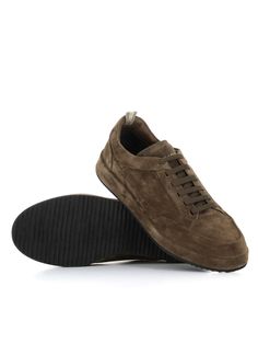 Olive-coloured suede Sneakers from Officine Creative, featuring a lace-up front fastening, round toe, logo on tongue, branded insole and rubber sole. Lined interior. Heel: 3 cmComposition: Suede Suede Lace-up Shoes With Rubber Sole And Round Toe, Calf Leather Low-top Lace-up Shoes With Textured Sole, Brown Suede Sneakers With Laces, Brown Suede Lace-up Custom Sneakers, Suede Sneakers With Laces And Round Toe, Custom Suede Lace-up Sneakers, Custom Lace-up Suede Sneakers, Suede Lace-up Shoes With Suede Lining, Suede Lace-up Shoes With Rubber Sole