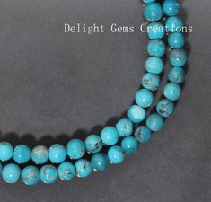 PRODUCT DETAIL : ITEM : ARIZONA TURQUOISE BEADED NECKLACE ITEM CODE : DGC3074 ITEM NAME :NECKLACE GEMSTONE : ARIZONA TURQUOISE BEADS SHAPE : SMOOTH ROUND LENGTH : 18 INCH APPROX BEADS SIZE: 5-5.5MM Approx WEIGHT : 85 Cts. APPROX CUSTOMIZATION/BULK ORDER : AVAILABLE PLEASE FEEL FREE TO CONTACT IF YOU REQUIRE ANY FURTHER INFORMATION. Turquoise Necklace With Round Beads, Round Blue Turquoise Necklace For Healing, Blue Turquoise Necklace For Healing, Healing Turquoise Necklace With Polished Beads, Turquoise Gemstone Beads Necklace, Spiritual Blue Turquoise Necklace With Spacer Beads, Hand-strung Turquoise Necklace With Round Beads, Hand-strung Turquoise Necklace With Round Beads For Spiritual Use, Hand-strung Spiritual Turquoise Necklace With Round Beads