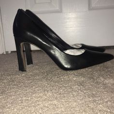 Brand New Never Worn. Vince Camuto Sariela Black Heel. Size 9.5 Medium. 4-inch High Heel Block Heels For Office, Black Block Heels With 4-inch Heel For Office, Fitted Block Heels With 4-inch Heel, Office Court Shoes With 4-inch High Heel, Closed Toe Heels With Reinforced Heel For Office, Open Toe Court Shoes With 4-inch Heel For Office, Office Court Shoes With Stacked Heel And High Heel, Office Heels With Reinforced Heel And Closed Toe, Almond Toe Heels With 4-inch Heel For Night Out